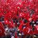 Turkish wave flags of their country as they take part in a Democracy and Martyrs' Rally in Istanbul, Sunday, Aug. 7, 2016. Hundreds of thousands of flag-waving supporters gathered in Istanbul Sunday for a giant rally to mark the end of nightly demonstrations since Turkey's July 15 abortive coup that left more than 270 people dead. (AP Photo/Emrah Gurel)